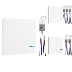 Moduli di automazione intelligente Kit interruttore della luce wireless IP54 Impermeabile senza cablaggio a parete con piccolo ricevitore Controllo remoto Intelligente