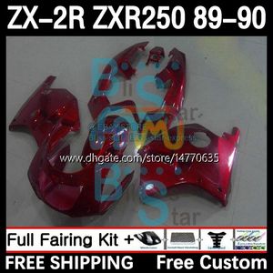 Kit de corpo inteiro para kawasaki ninja zx 2r 2 r r250 zxr 250 zx2r zxr250 1989 1990 carroceria de carroceria 8dh.48 zx-2r zxr-2000 89-98 zx-r250 zx2 r 89 90 fetos de moto de automóvel