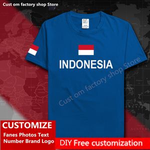 Indonésia Indonésia camiseta camisa personalizada fãs DIY Número da marca High Street Fashion Hip Hop Camiseta casual solta 220616