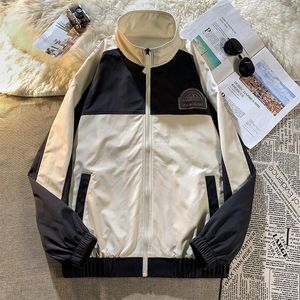 Herrenjacken japanische Streetwear Herren Patchwork Jacke Freunden Style Hip Hop Coat Mann Hochwertige Frühling lässig übergroß