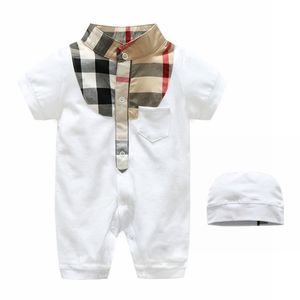 Rompers de verão estilo moda estilo recém -nascido roupas de bebê 3 pcs letra de algodão letra de manga longa para criança bebê menino garoto macacão