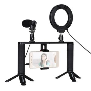 Wholesale tripod kit for sale - Group buy Tripods In Vlogging Live Broadcast Ring LED Selfie Light Phone Video Rig Handle Stabilizer Bracket Kits