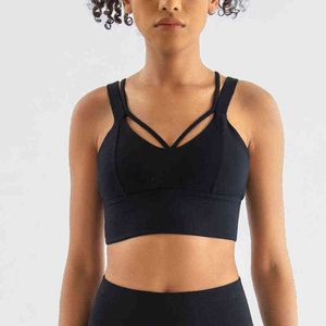 New Fashion Sexy Hollow Beautiful Back Yoga Bra Gym PushUp Squat Collect ShockProof Backless Sports Outdoor Wear Underwear J220706