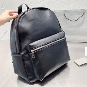 Designer kvinnor dubbel axel väska äkta läder män ryggsäck stor kapacitet klassisk väska storlek 40 cm