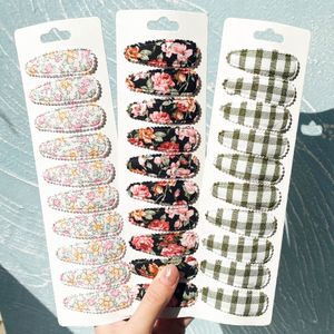 20 Teile/satz Süße Druck Blume Plaid Haar Clips für Frauen Mädchen BB Haarnadeln Barrettes Headwear Kinder Haar Zubehör Großhandel