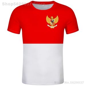 ИНДОНЕЗИЯ футболка «сделай сам» бесплатно на заказ имя номер id футболка флаг нации id страна республика индонезийский принт po 0 одежда 220702