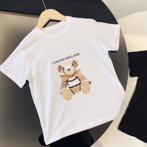 Moda Crianças Roupas Meninos Meninas Tshirts Designer Crianças T-shirts Baby Kid Marca de Luxo Top Tees Classic Letter Print Roupas Su238Q