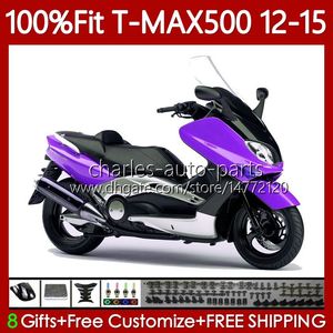 Yamaha Tmax에 대한 OEM 차체 새로운 보라색 최대 500 Max-500 Tmax-500 2012 2014 2014 2015 Fairings 113NO.73 T MAX500 T-MAX500 12-15 TMAX500 12 13 14 15 주사 금형 본체