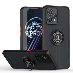 Hybrid Fodral för Realme 9 Pro Plus 9I C21Y C25Y C20 C21 C11 Case Armour Silicon Hitta X5 Pro Lite Ring Gel Skin Protection Stand Hard Oppo A94 A74 A54 A76 A36 Reno7 Pro Cover