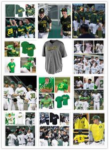 XFLSP 2022College Custom Oregon Ducks Uo College Stitched College Baseball Jersey 31 Tanner Smith 25 Jacob Walsh 3 Brennan Milone 4 Josh Kasevich 35