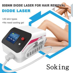 Profesjonalna przenośna diodowa laserowa maszyna do usuwania włosów 808 Doskonałe skuteczne bezbolesne wyposażenie stałego usuwania dla ciemnej skóry