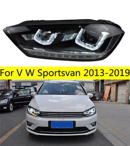 Estilo do carro luzes principais para v w led farol 2013-20 19 golf sportsvan led faróis de sinal de volta luz de circulação diurna
