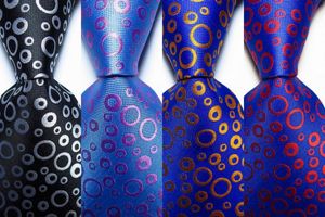 Bow Ties Fashion Dot Tie Men's 9cm Silk Necktie Set Black Orange Sky Blue JACQUARD WOVEN 100% NecktieBow