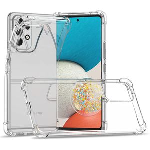 Lyxiga stötsäkra siliknefodral för Samsung Galaxy A73 A53 A33 A03S A72 A52 A42 A32 A22 A12 5G Soft Clear Back Cover Cover