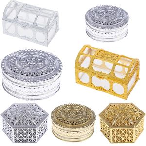 Gift Wrap Hollow Gold Silver Foil Cake Candy Box Wedding Favor Marriage Baby Shower Packaging Party Event SuppliesGift