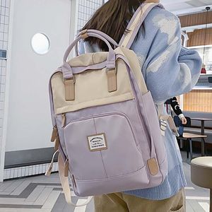 Escola Sacos Grande Capacidade Feminina Mochila Fashion Fashion College Student Schoolbag Simplicidade Adolescente Menina Travel Boy Book Saco