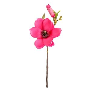 Dekoratif Çiçek Çelenkleri Yapay Çiçek Orkide Dekorasyon Vintage Gerçekçi Plastik Kırmızı Pembe Bule Mini Manolya Kısa Vase -Edecoratif