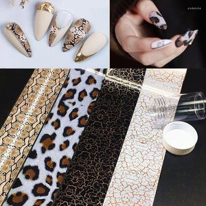 Adesivos decalques 85 padrões papéis de transferência de papel alumínio de mármore leopard unhas art foils grãos de animais para as unhas decorações sanke prud22