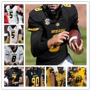 Chen37 Custom 2021 College Missouri Tigers Football Jersey Connor Bazelak Tyler Badie Elijah Young D'Ionte Smith Keke Chism Chance Luper Tauskie