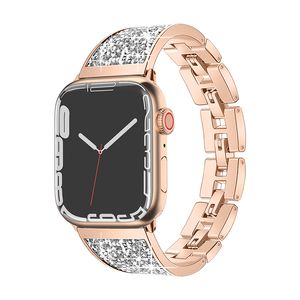 معصم حزام الاستبدال المعدني لـ Apple Watch 45mm 44mm 42mm 41mm 40mm 38mm iWatch Bracelet Series 7 6 5 4 3 2 1 SE