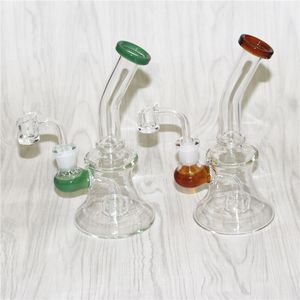 7,4 pollici Bong Bong DAB Rig Acqua Tubi Acqua Quarzo Banger Perc Bangs Bangs Inizio Mini Tubo Punte a olio di cera Pannelli in vetro AshCatcher