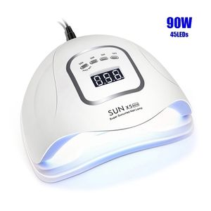 907236W SUNX5MAX Dryer UV LED Nail For Gel Polish Dual Power Quick Drying With Auto Sensor Manicure Salon Lamp 220607