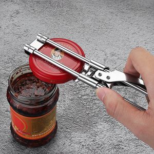 Apri vaso regolabili a sublimazione Acciaio inossidabile Manuale in acciaio inox BOTTIGLIA Aprisensioni per le mani deboli Easy Grip Kitchen Accessorie Gadget Tool Set