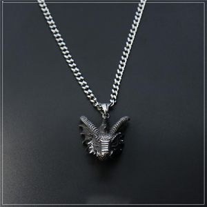 Hänge halsband rostfritt stål retro personlighet djur triceratops halsband män och kvinnor smycken gör upptäcktpendant