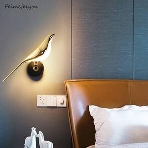 Wall Lamp Modern LED Magpie Bird Light Indoor Lighting Home Bedside Bedroom Living Room Simplicity Art Decorative LightingWall