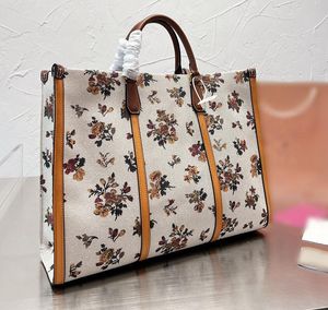 Modische Retro-Blumenmuster-Einkaufstaschen, Designer-Marke, luxuriös, neuer Stil, Damen-Handtasche mit großer Kapazität, praktische Pendler-Einzel-Schultertaschen, Cross-Body