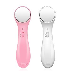 Detergente per il viso ionico elettrico Massager bianco rosa vibrante per il detergente per il viso rullo strumenti di bellezza di bellezza