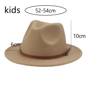 Cappelli per donne bambini bambini piccoli cm a cintura solida abito formale abito formale cammello cappello nero sombreros de mujer