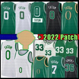 Męskie młodzieżowe dziecięce Jayson Tatum 33 0 koszulka do koszykówki Jaylen Brown Marcus Smart Retro 75. rocznica koszulki z siatką 2021 nowość 7 36