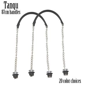 Tanqu 1 para obag srebrny długi gęsty łańcuch z metalowymi śrubami do posiłków do worka Accesorios radzi sobie z torebką 220610