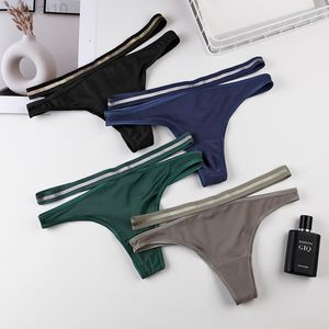 Высококачественные ледяные шелковые трусики G-String Severse Thongs Сексуальные бикини для женщин T-Back Женское нижнее белье Solid Ladies Sport Intimat L220802