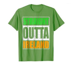 Мужские футболки прямо из футболки Ирландии Патриотическая подарочная рубашка