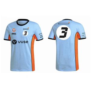 Summer F1 Racing Team Short Sleeve T koszule McLaren Formula One Lando Norris Car 3d Print Men Kobiety O-Neck Kids Tops Jersey