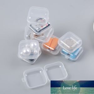 Caixa de embalagem de contêiner acabamento de armazenamento de jóias caixa plástica quadrado transparente caixa de armazenamento de caixas pequenas para brincos