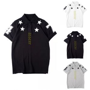 ingrosso Men Polo Shirts-Mens Polos Tees Black Bianco Grigio Designer Designer T Shirt manica corta Fashion Number Summer T Shirt Size S XXL