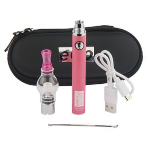 5pcs Ego e sigarette kit di starter kit di vetro serbatoio di vetro globo atomizzatore cera vaporizzatore di vaporizzatore penna vapore ugo V II ecig vape batteria