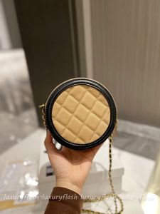 Women Crossbody Bags Mini Round Small Cute Classic Designer Shoulder Bag Gold Chain Fashion Ladies Vintage Coin Purses Khaki Green Black White