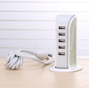 Smart Android Phone Power Tower 4A 5 Port USB Charger Multi USB Fast Chargers Travel Powers
