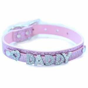 Chokers papai dom ddlg/ abdl colarinho de couro