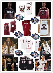 2022 NCAA Custom USC South Carolina Gamecocks Koszykówka Jersey 12 Khadim Gueye 2 Hassani Gravett 3 Destanni Henderson 1 Zia Cooke 15 Laetia Anohere 4 Aliyah Boston