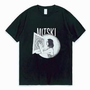 メンズ Tシャツ Mitski ビーザカウボーイポスター音楽送信友達トレンド Tシャツ男性女性ティーンヒップホップ原宿半袖 Tシャツ Tシャツ