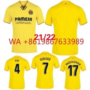 Camisetas para hombres 2022 Villarreal CF S.Cazorla Fútbol 21 22 Geraro Chukwuce alejado Camisa Paco Alcacer Moi Gomez Shirts