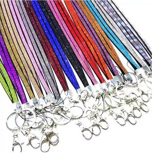 Bling Lanyard Blink Straps Crystal Rhinestone in Neck med Claw Clasp ID Badge Holder för mobiltelefonkamera C0614X04