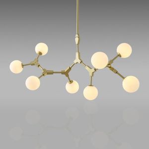 Pendant Lamps Magic Bean Lights Golden Iron Branches Living Room American Art Restaurant Bar Bedroom Hang LightingPendant