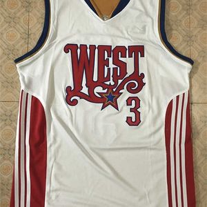 XFLSP # 3 Chris Paul 2008 West All Star Basketball Jersey Retrato Personalizado Retro Sports Fan Apparel Personalizar Qualquer Nome e Número