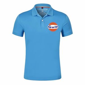 Gulf Print Custom Made Solid Color Man Short Sleeve T Shirt Cotton High Quality Slim Elasticity Men T-shirt Polo Shirt 220620